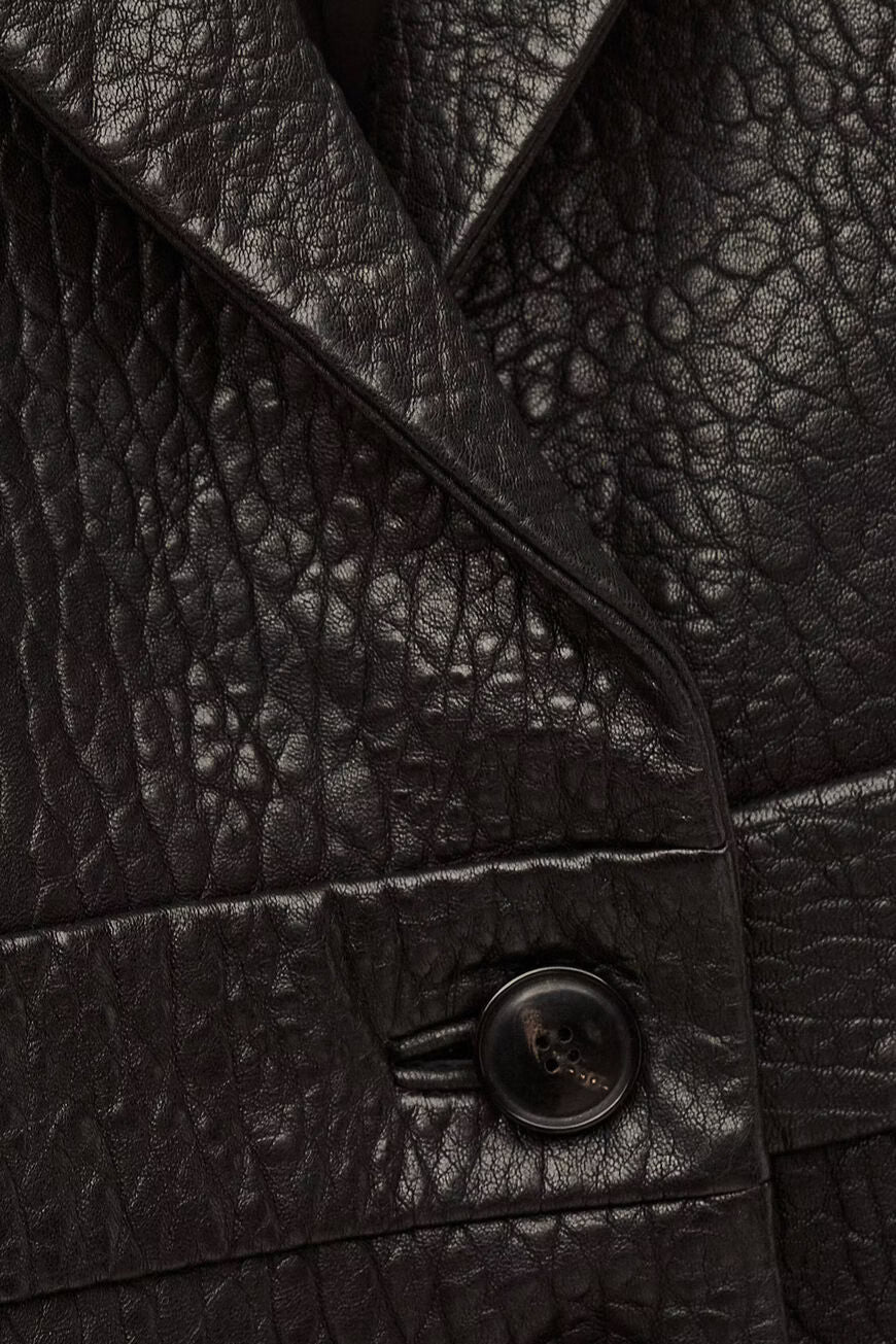 Borfeo Black Leather Jacket