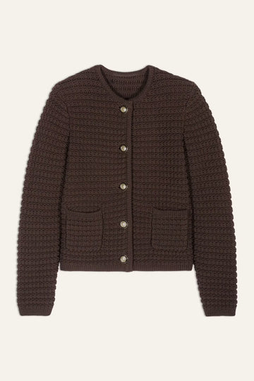 Gaspard Chocolate Knit Cardigan