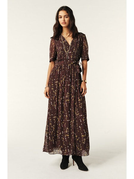 Kris Brown Print Dress