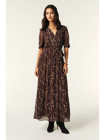 Kris Brown Print Dress