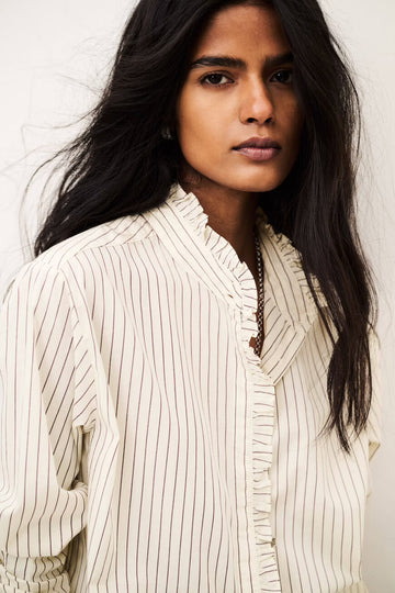 Elvire Ruffled Striped Shirt