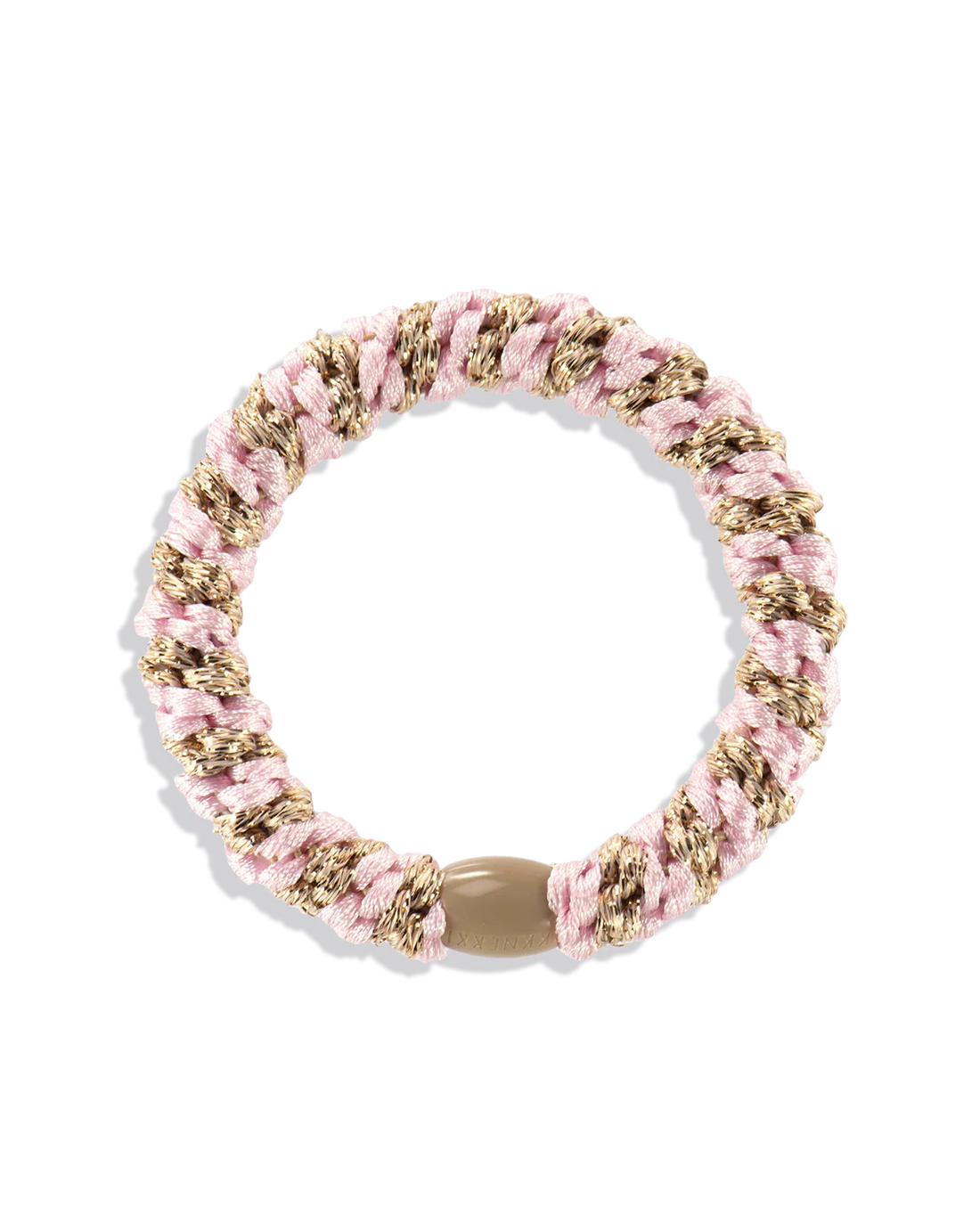 KKNEKKI Hair Tie Light Pink Beige Glitter
