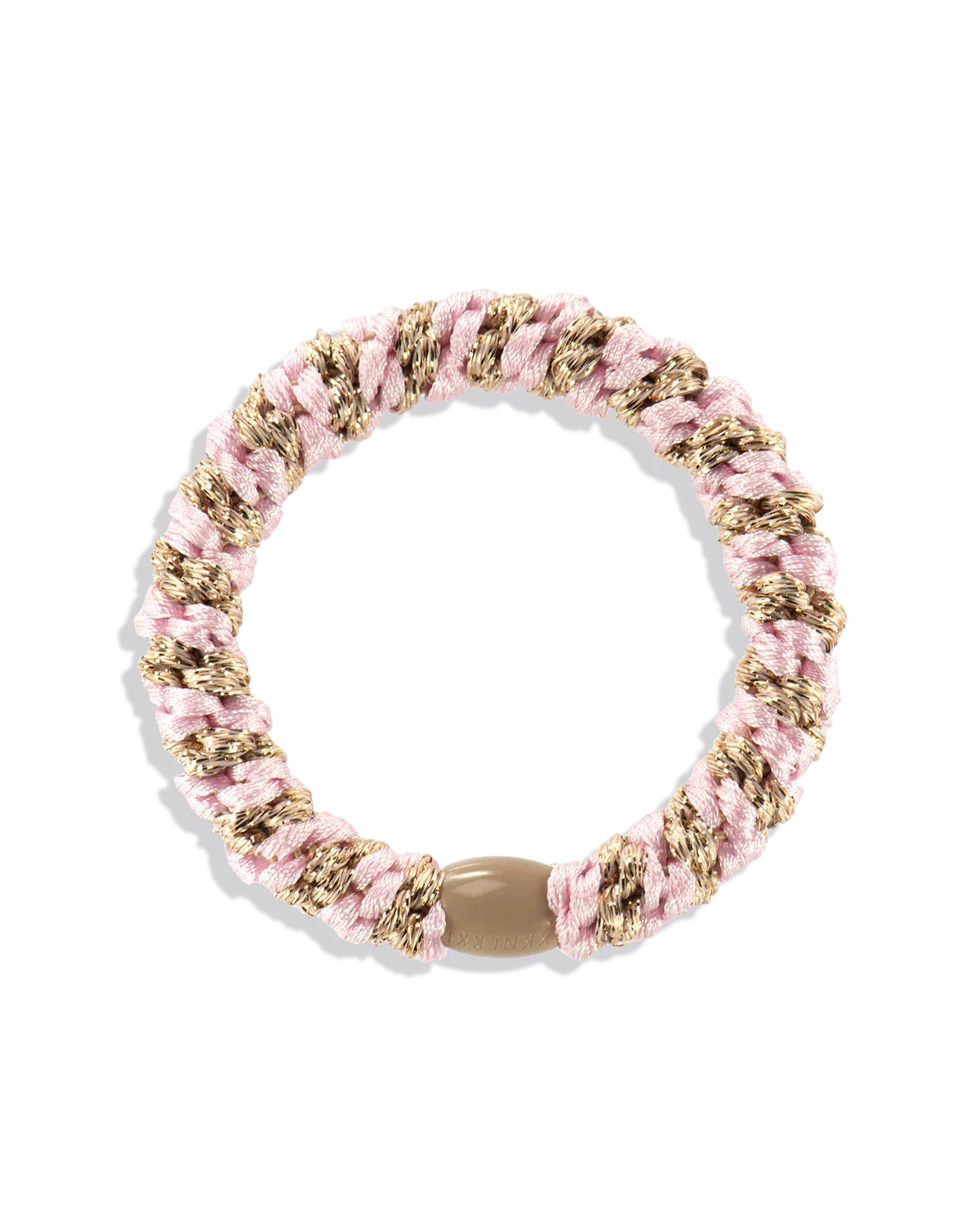 KKNEKKI Hair Tie Light Pink Beige Glitter