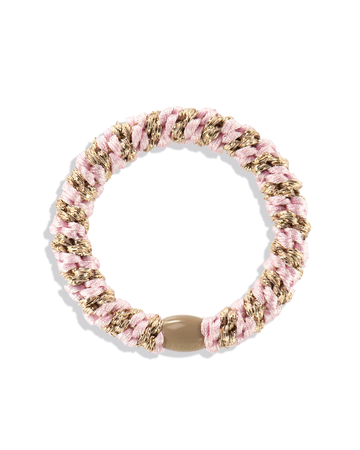 KKNEKKI Hair Tie Light Pink Beige Glitter
