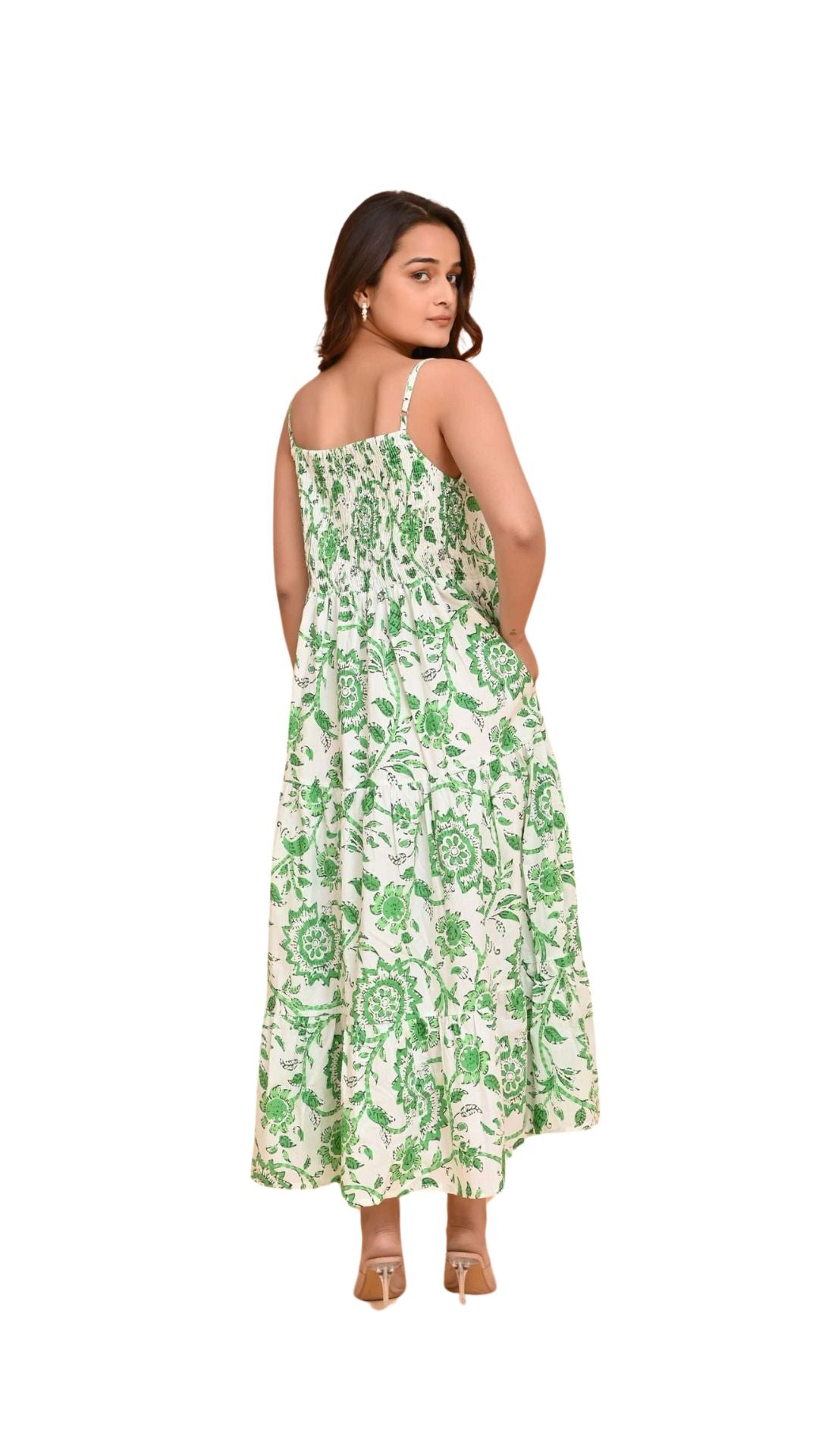 Kitty Strap Dress Runa Green