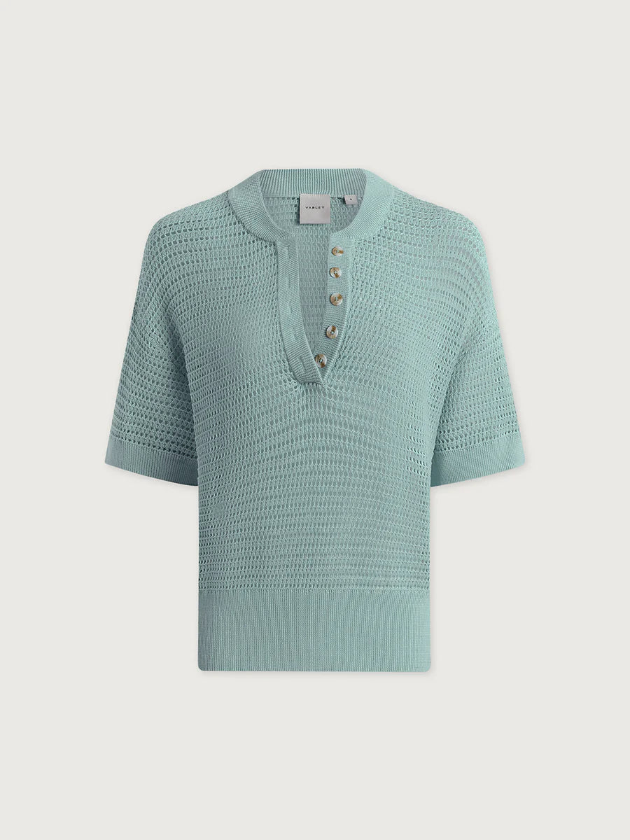 Callie Porcelain Blue Knitted Top