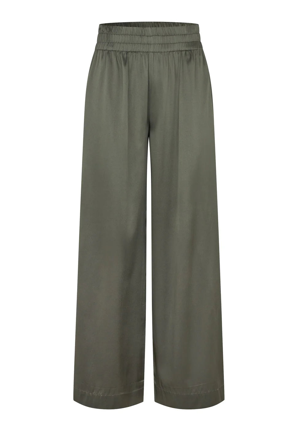 Margo Khaki Hunter Silk Trousers