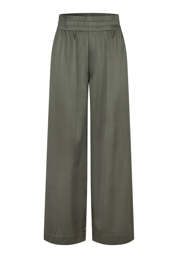 Margo Khaki Hunter Silk Trousers