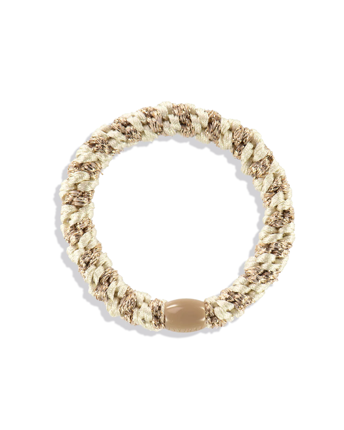 KKNEKKI Hair Tie Ivory Beige Glitter
