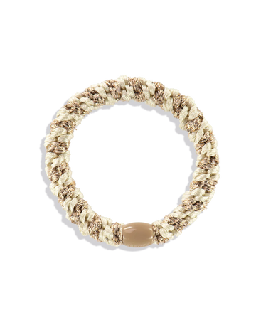 KKNEKKI Hair Tie Ivory Beige Glitter