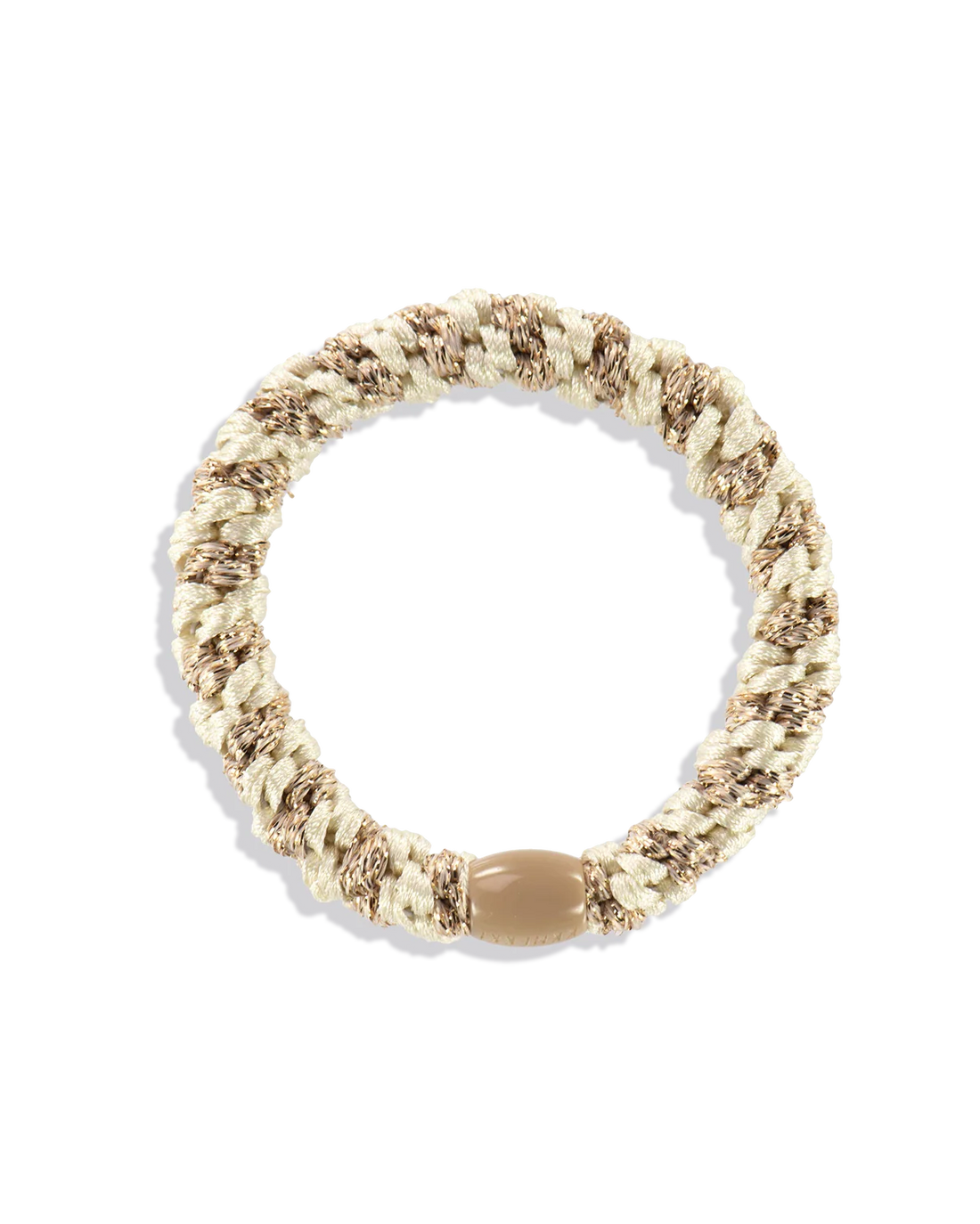 KKNEKKI Hair Tie Ivory Beige Glitter