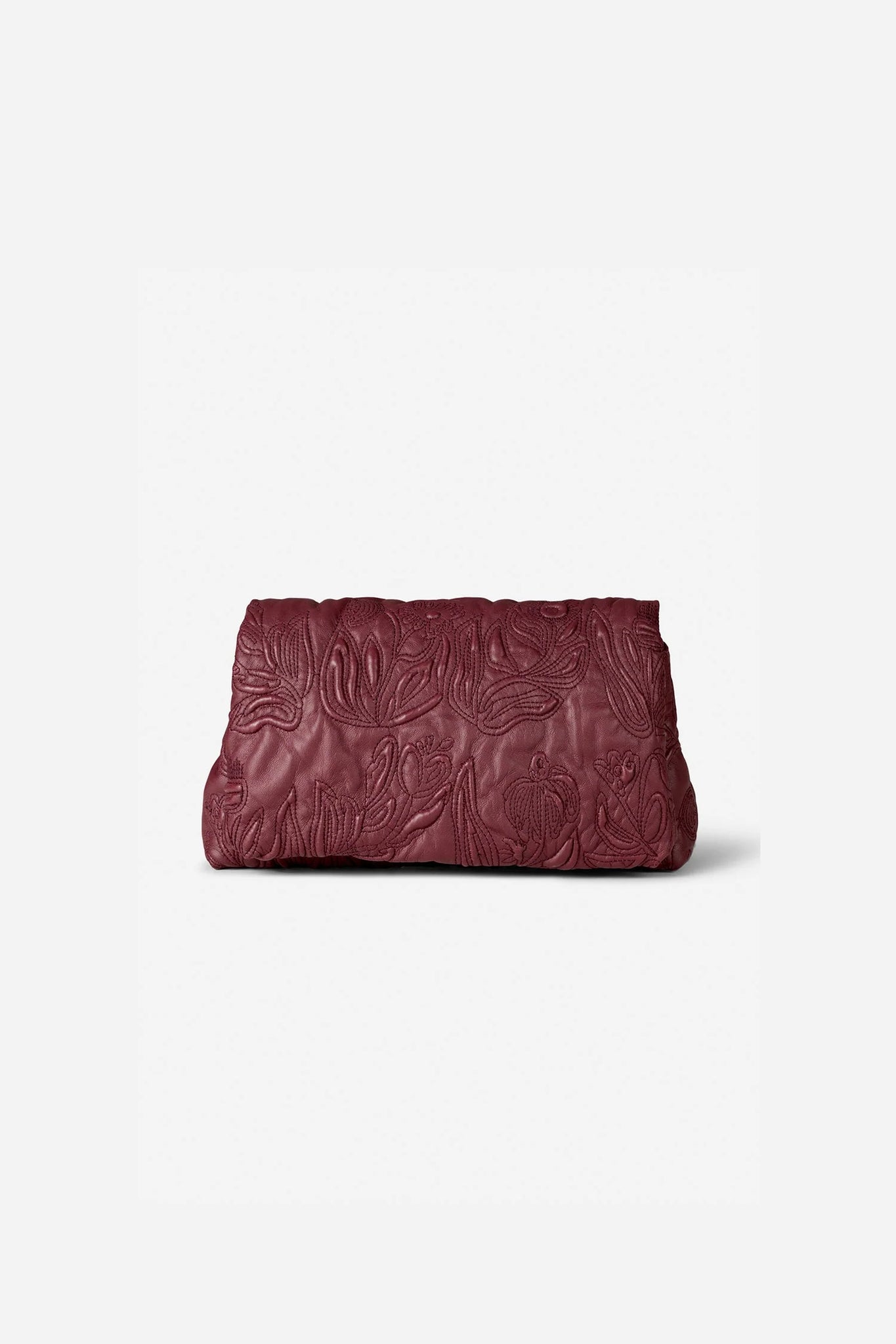 Foluke Embosed Bordeaux Leather Bag