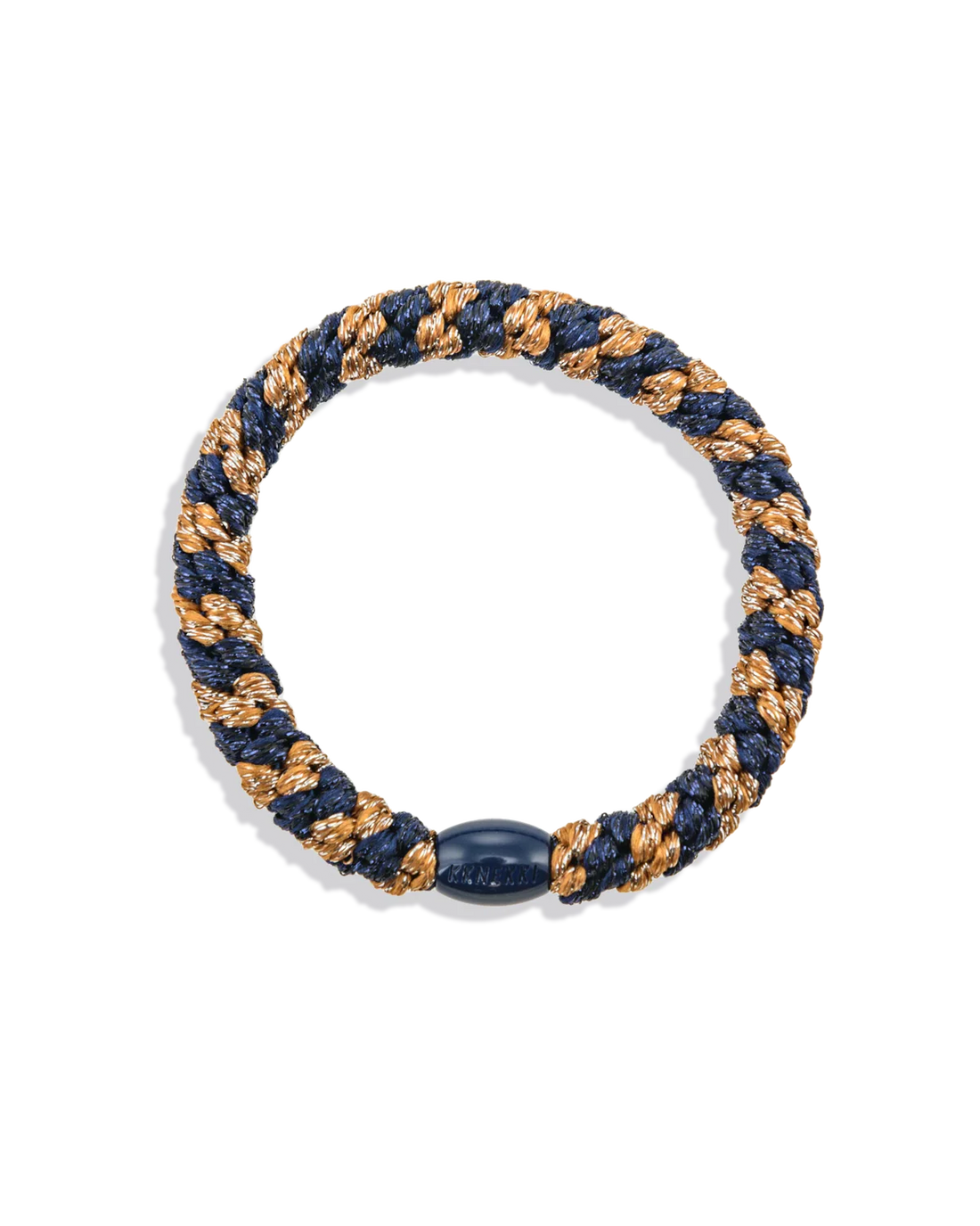 KKNEKKI Hair Tie Cognac Navy Glitter