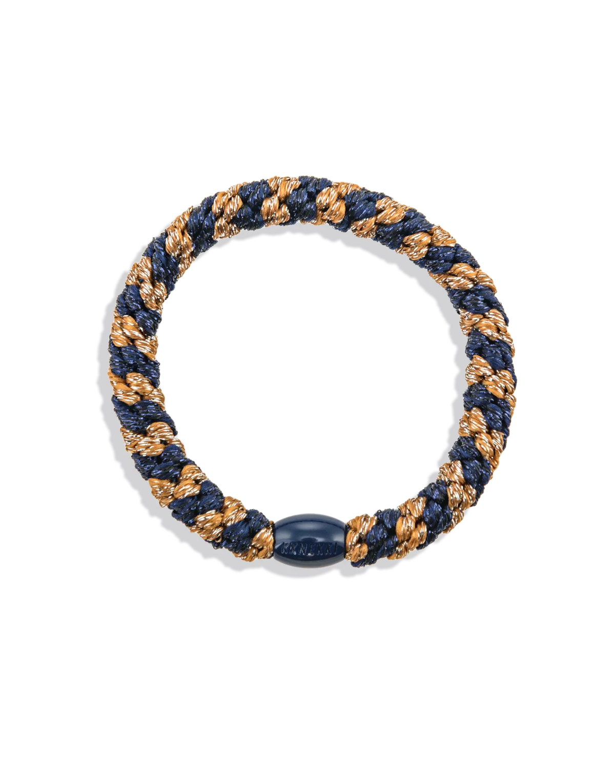 KKNEKKI Hair Tie Cognac Navy Glitter