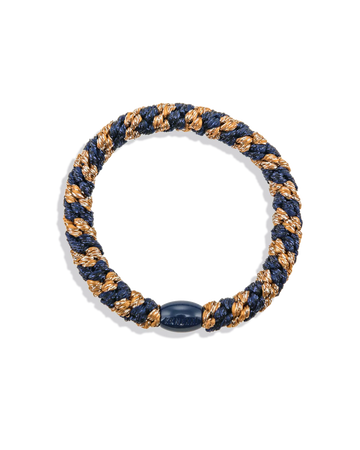 KKNEKKI Hair Tie Cognac Navy Glitter