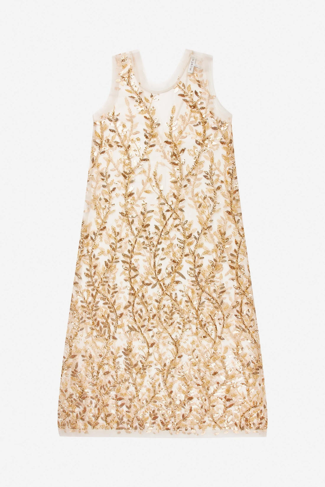 Barika Gold Sheer Dress