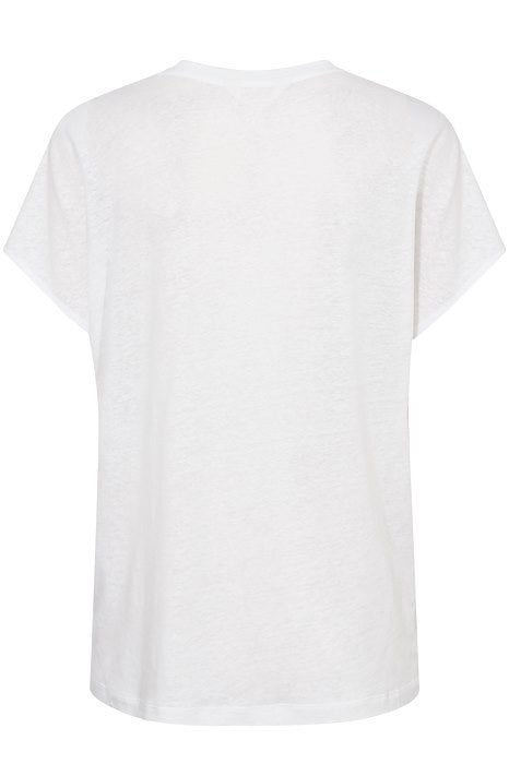 Axelines V Neck T-Shirt - White