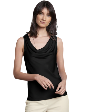 Paris Black Cowl Neck Top
