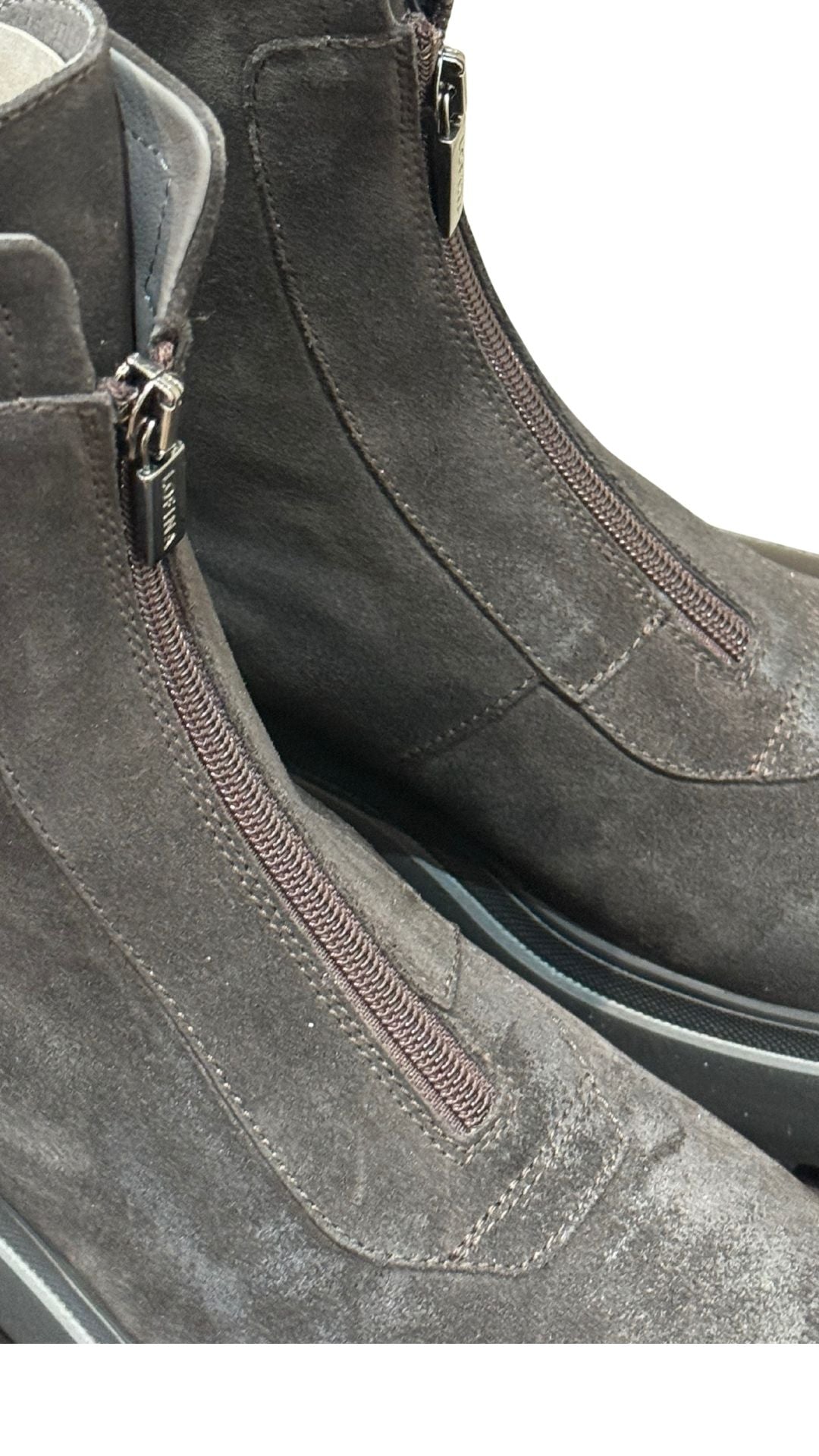 Browns Suede Zip Front Boot