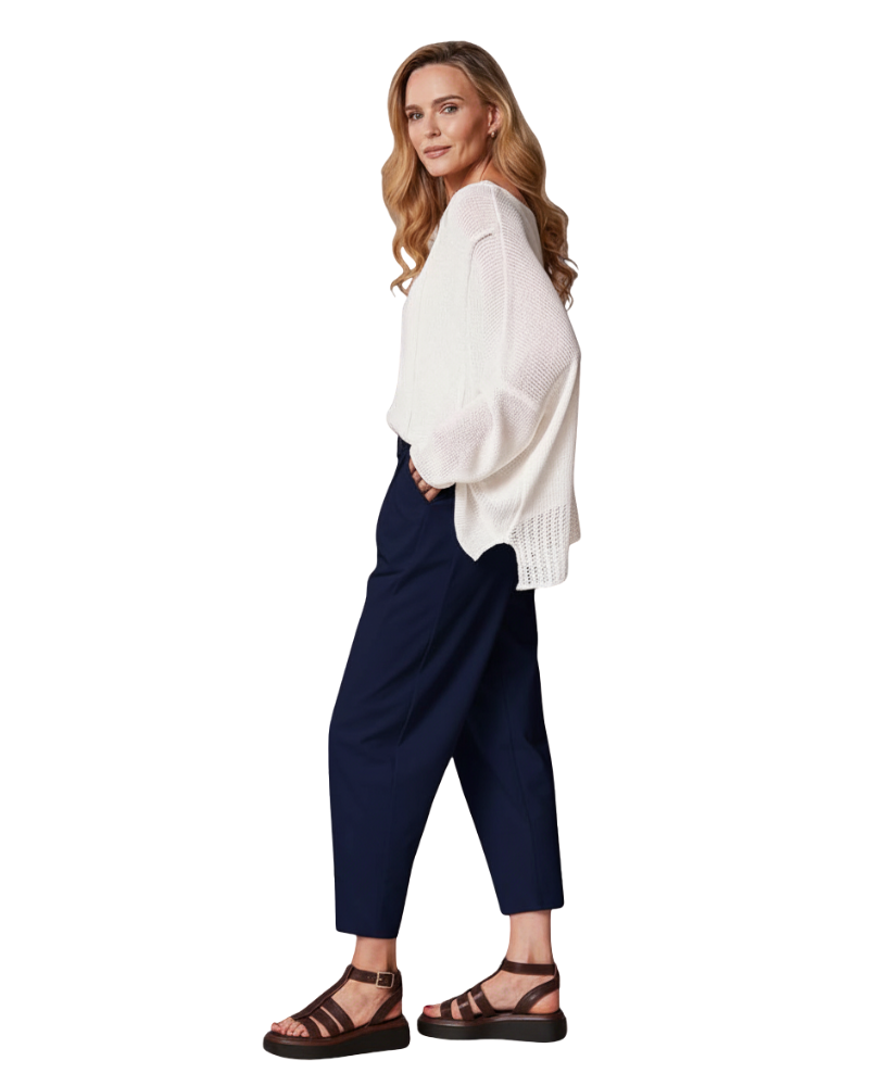 Taupe Barrel Crop Trouser