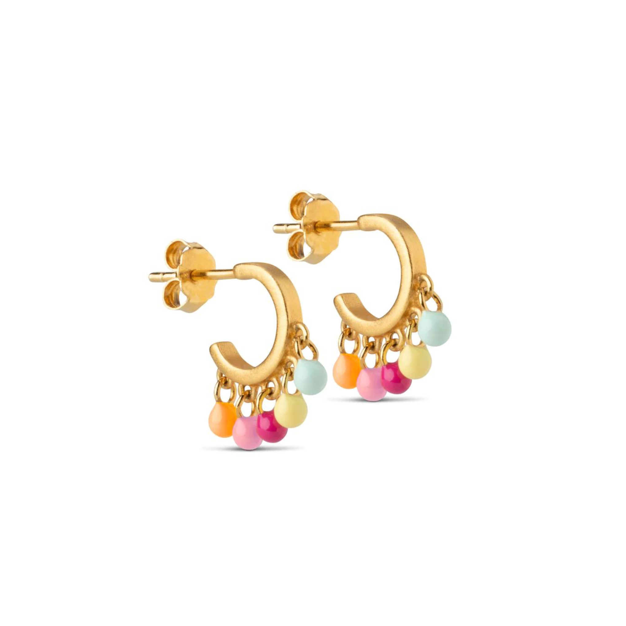'Rainbow' Multi Hoops in 18k gold-plated Hoops