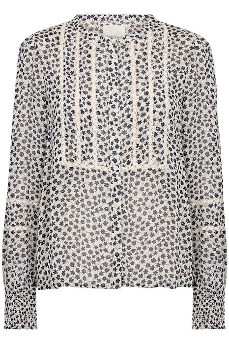 Nesma Navy Mini Flower Blouse