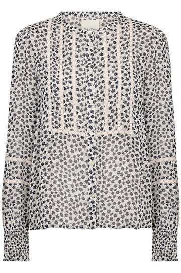 Nesma Navy Mini Flower Blouse