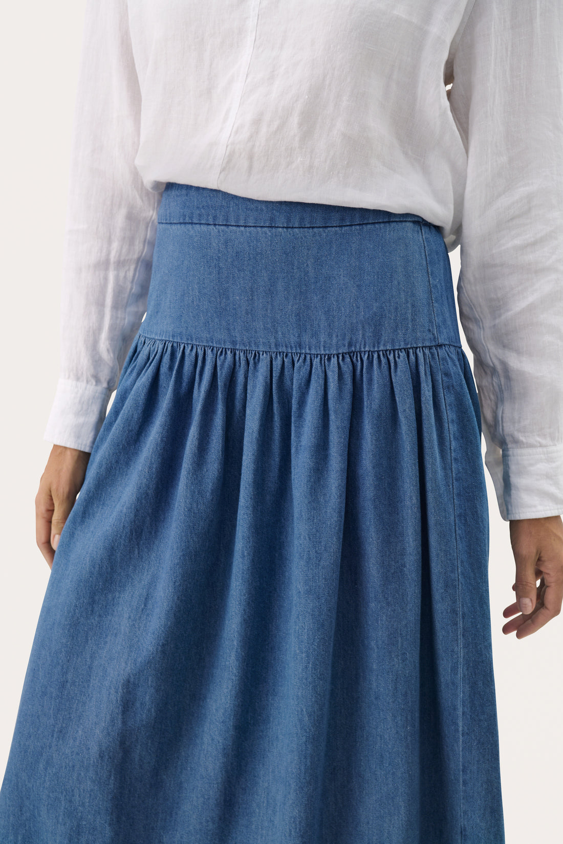 Nellia Medium Blue Denim Skirt