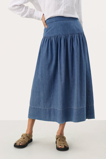 Nellia Medium Blue Denim Skirt