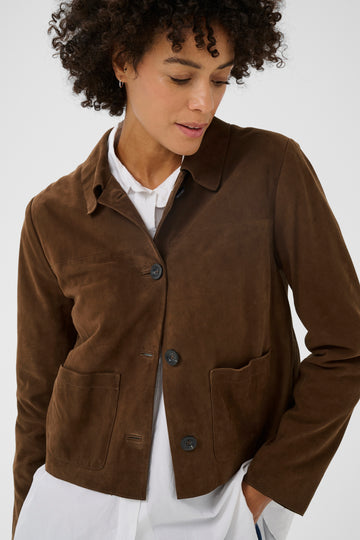 Nema Carafe Brown Suede Jacket