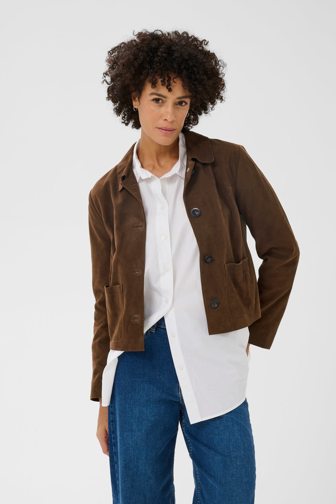 Nema Carafe Brown Suede Jacket