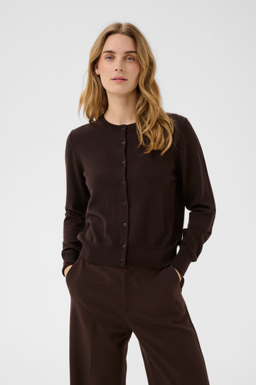 Noelani Mole Brown Roundneck Cardigan | PART TWO