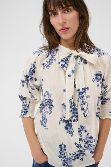 Almera Blue Shadow Flower Shirt