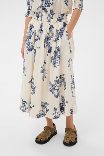 Amaia Blue Shadow Flower Skirt