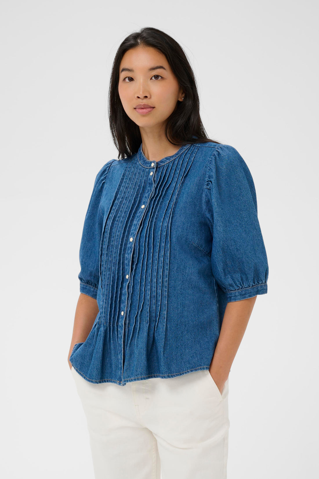 Alesia Medium Blue Denim Shirt
