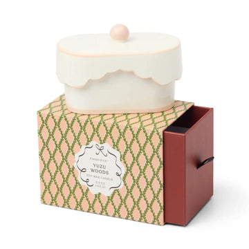 Yuzu Woods Pink Chérie Ceramic Candle with Lid