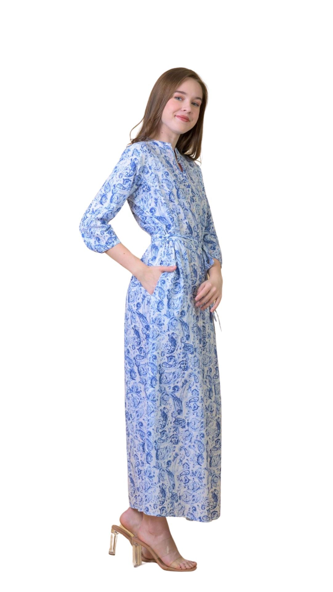 Dorris Cover Up Dress in Cleo Blue Dress