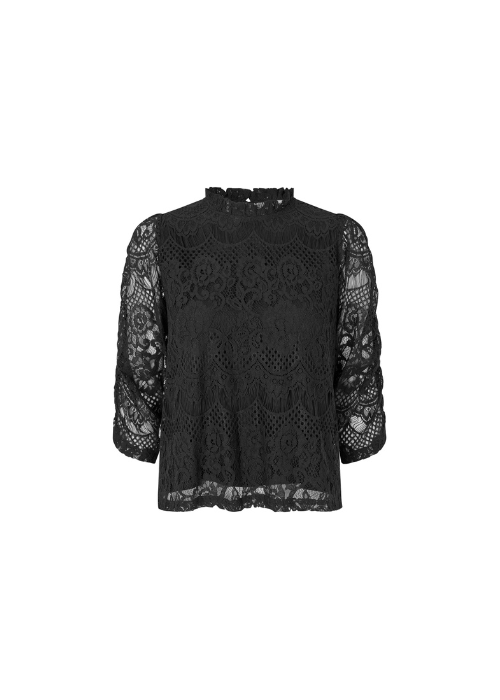 Lilou Black Lace Blouse