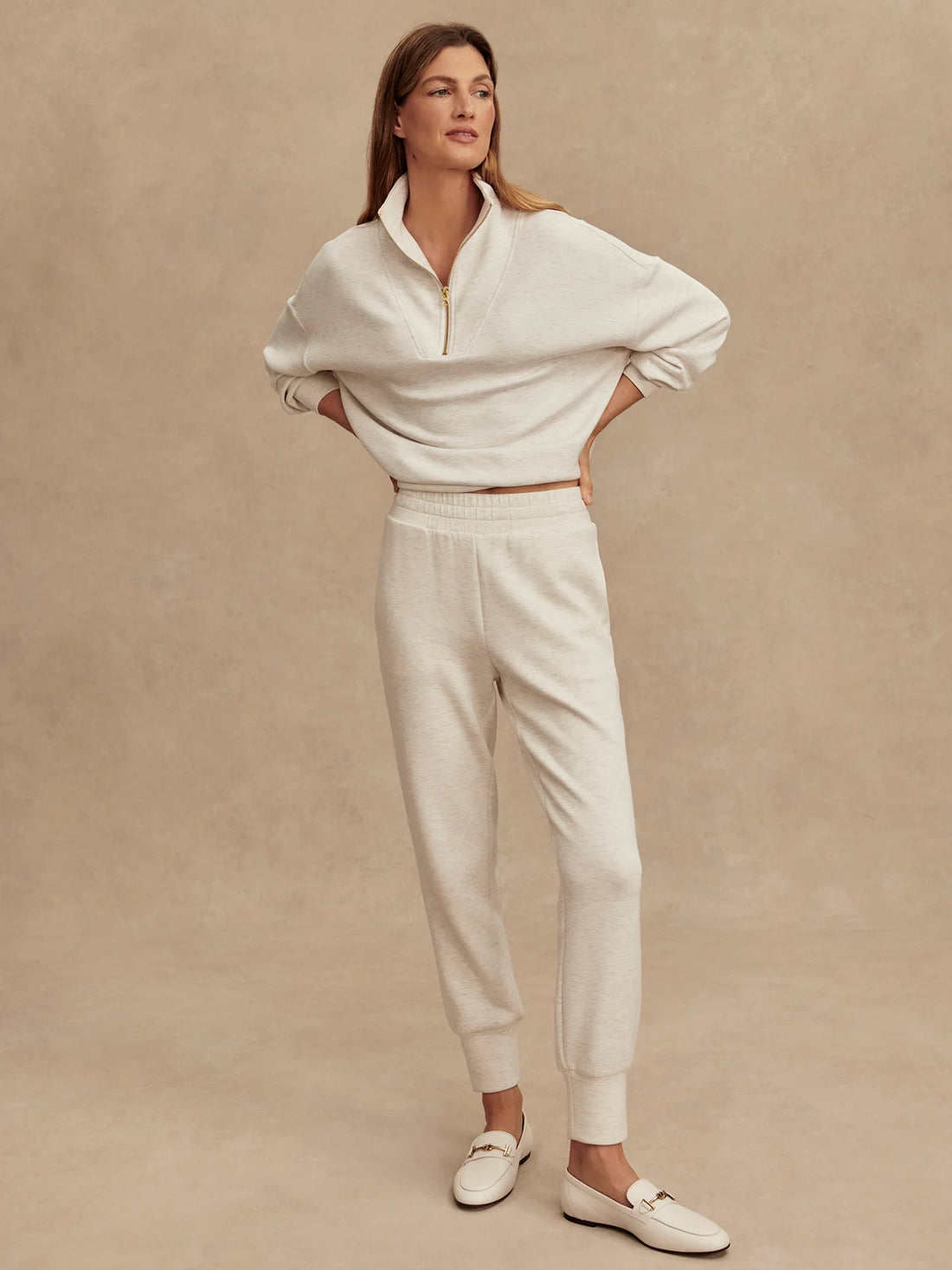 Ivory Marl Cuff Pant 27.5"