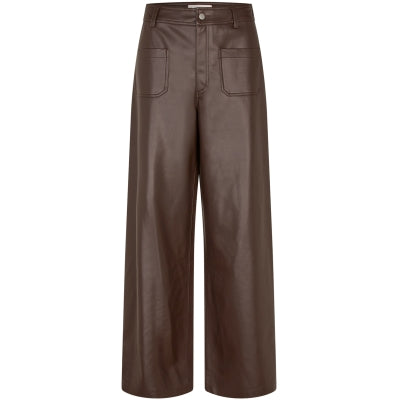Ringo Brown Faux Leather Pants