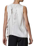 For Instance sleeveless silk ivory top with handkerchief hem from High Couture at Jessimara.com