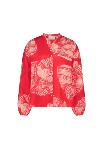 Lente Red Shelley Print Blouse