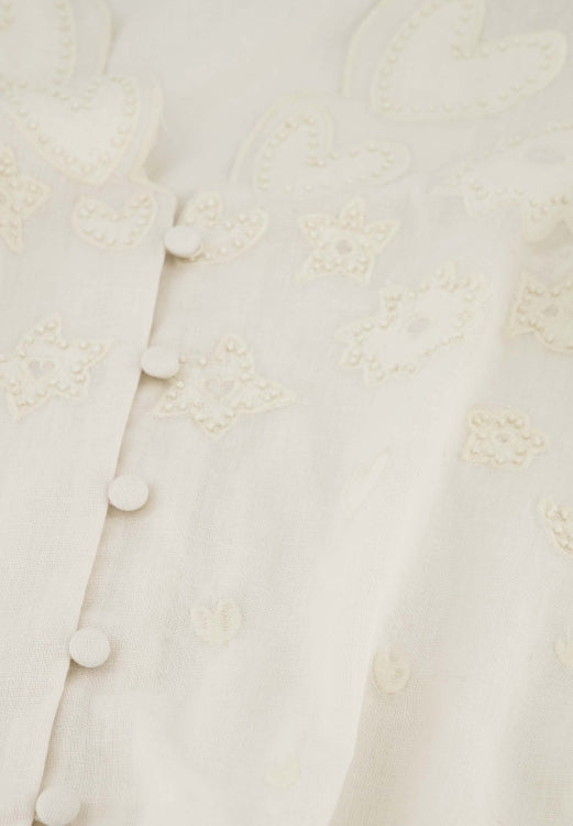 Rani Off White Embroidered Blouse