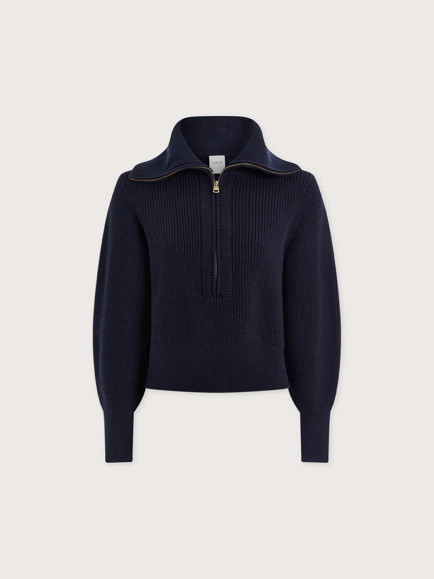 Maura Ribbed Half Zip Knit