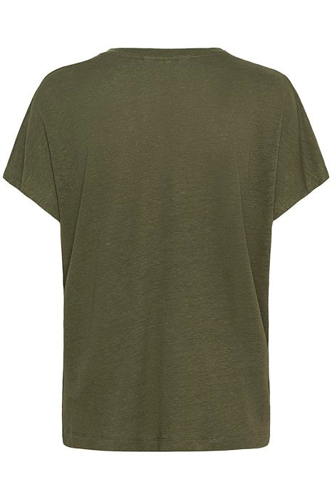 Axelines V Neck Khaki TShirt