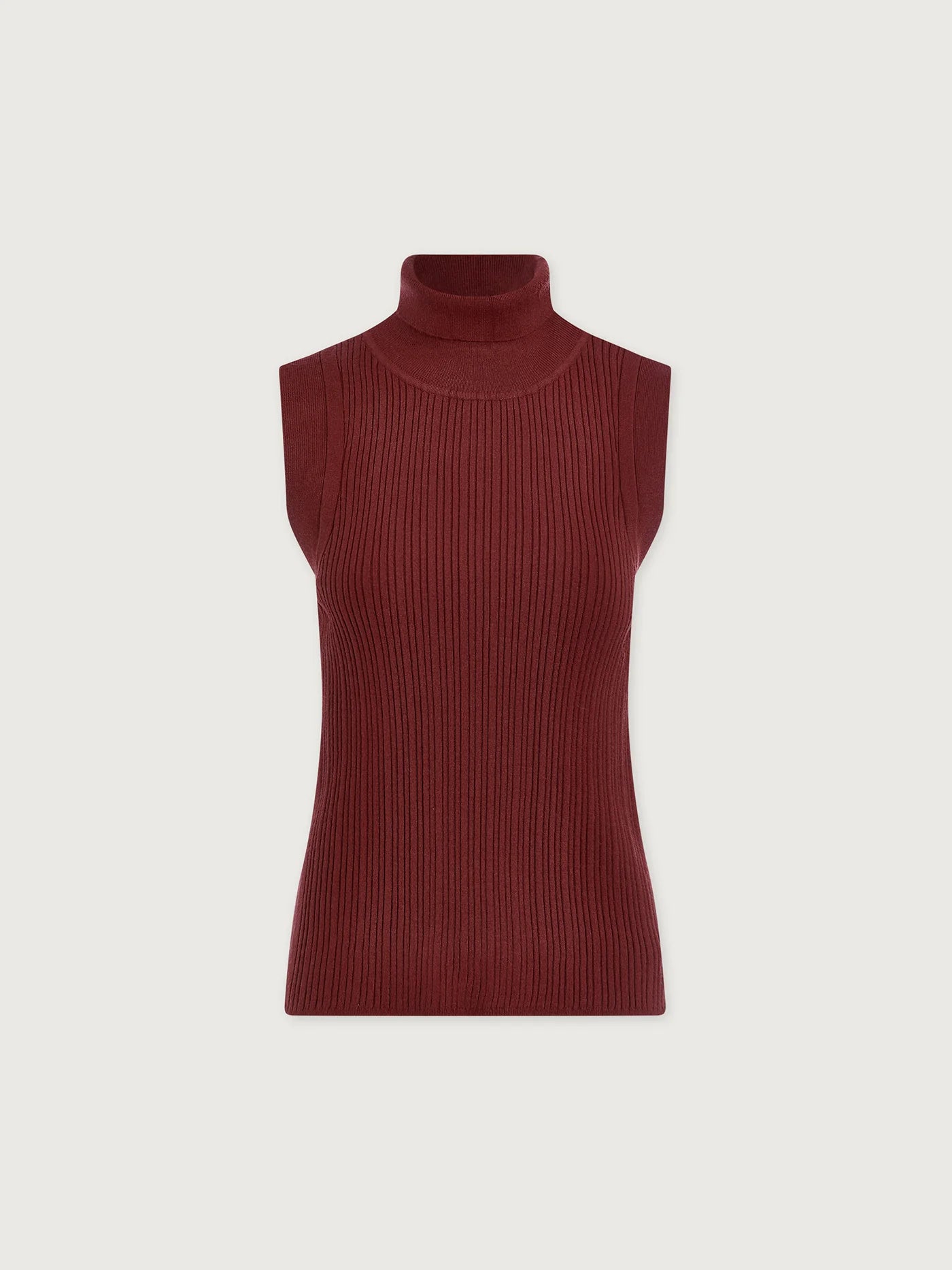 Anastasia Rib New Maroon Knit Tank