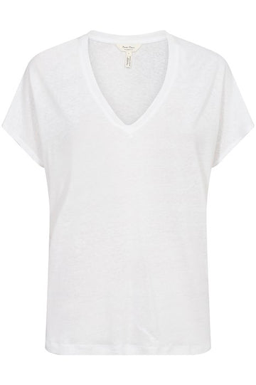 Axelines V Neck T-Shirt - White