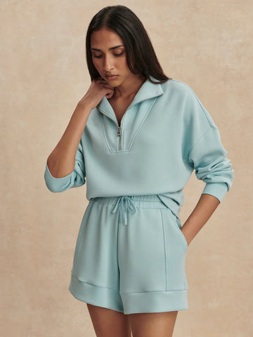 Atrium Porcelain Blue High Rise 4.5 Shorts