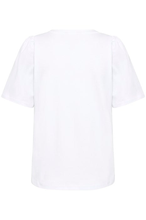Imalea White Puff Shoulder TShirt