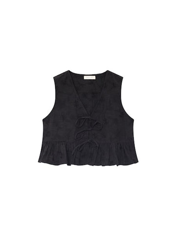 Mandarin Zhou Black Top Vest
